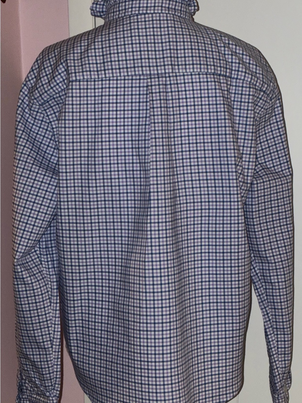 Upcycled Chaps Ruffled Collar Girly Shirt - Picture 3 of 6